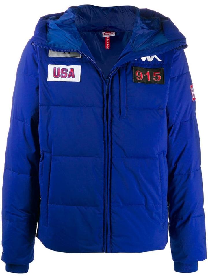 Kappa Padded Hooded Jacket - Blue