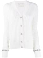 Giuseppe Di Morabito Cable-knit Cardigan - White