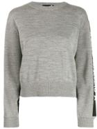 Love Moschino Logo Stripe Sweater - Grey