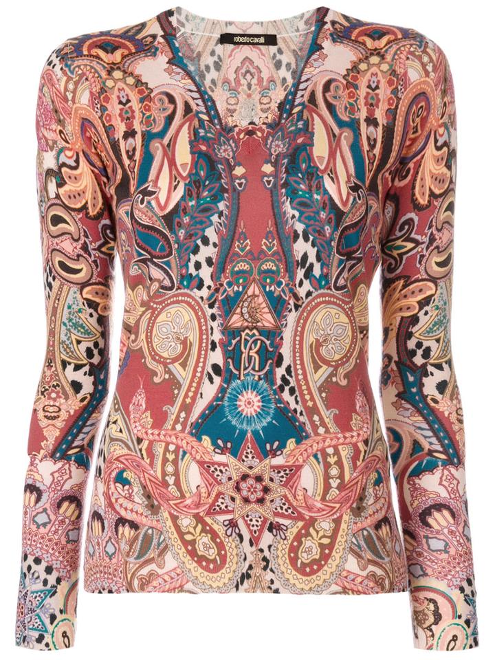 Roberto Cavalli - Printed Knit Top - Women - Silk/cashmere/wool - 44, Silk/cashmere/wool