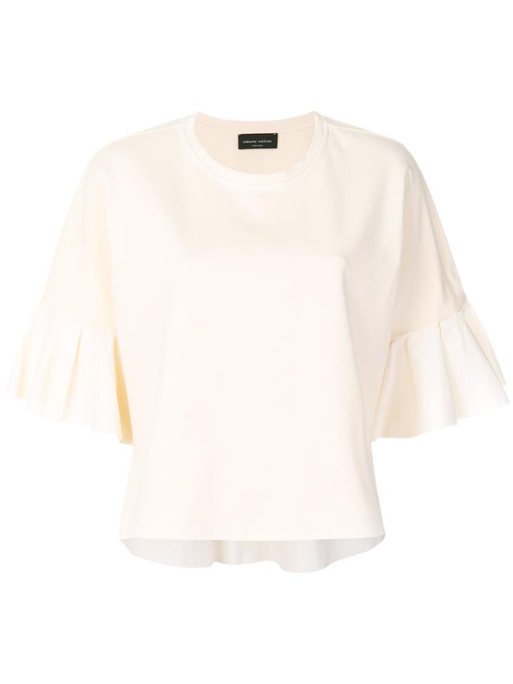 Roberto Collina Frill Sleeve Sweatshirt - Nude & Neutrals
