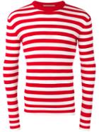 Ermanno Scervino Striped Jumper, Men's, Size: 50, Red, Virgin Wool