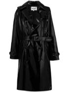 Diane Von Furstenberg Double Breasted Trench Coat - Black