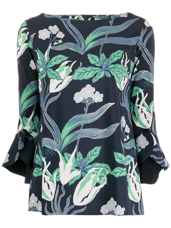 Le Petite Robe Di Chiara Boni Badia Print Floral Top - Blue