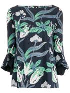 Le Petite Robe Di Chiara Boni Badia Print Floral Top - Blue
