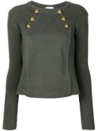 Red Valentino Button Embellished Jumper - Green