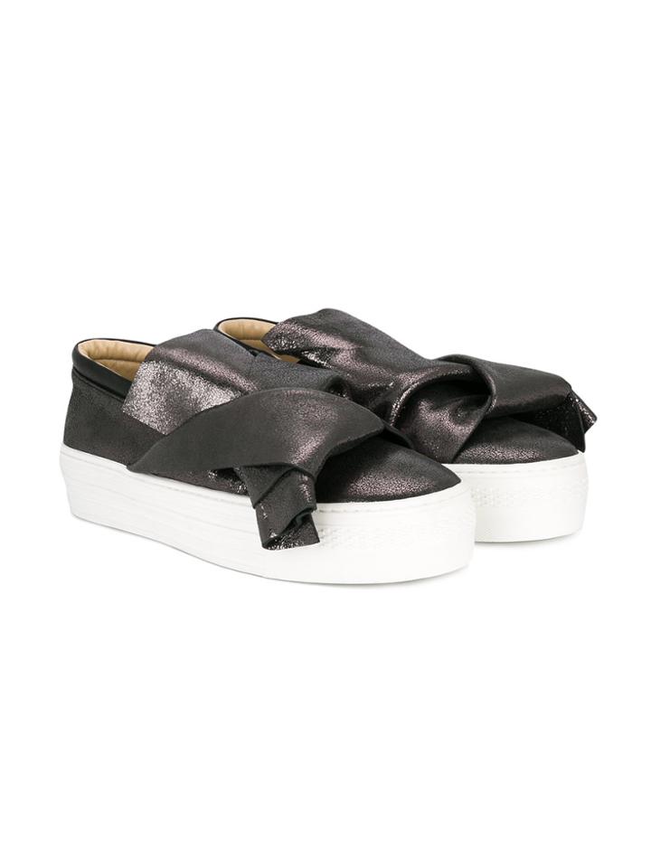 No21 Kids Flat Bow Sneakers - Grey