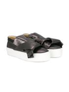 No21 Kids Flat Bow Sneakers - Grey