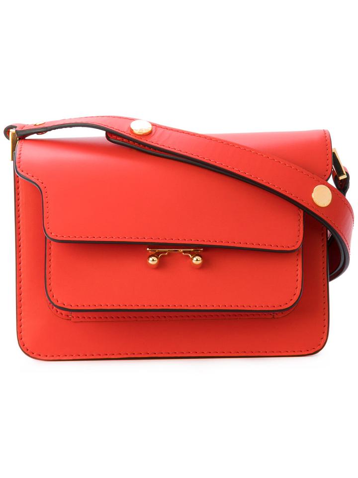 Marni - Mini Trunk Shoulder Bag - Women - Calf Leather - One Size, Red, Calf Leather