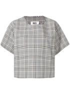 Mm6 Maison Margiela Houndstooth Check Top - Neutrals