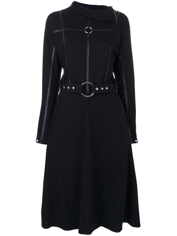 Alyx Belted Flared Dress - Black