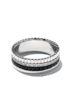 Boucheron 18kt White Gold Diamond Quatre Black Small Ring - Wg