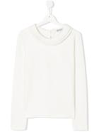 Dondup Kids Ribbed Detail Sweater - White