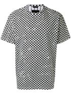 Marc Jacobs Distressed Check Print T-shirt, Size: Medium, White, Cotton
