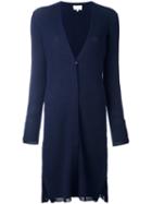 3.1 Phillip Lim - Long Ribbed Cardigan - Women - Spandex/elastane/viscose/wool - M, Blue, Spandex/elastane/viscose/wool