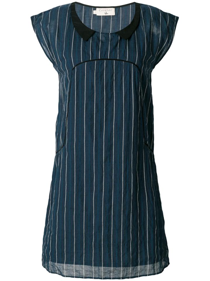 Cotélac Striped Shirt Dress - Blue