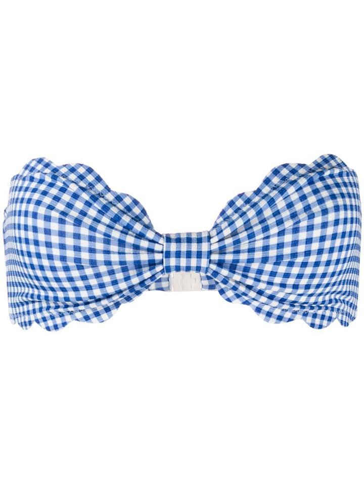 Marysia Knot Detail Bikini Top - Blue