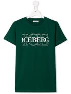 Iceberg Kids Teen Logo Print T-shirt - Green