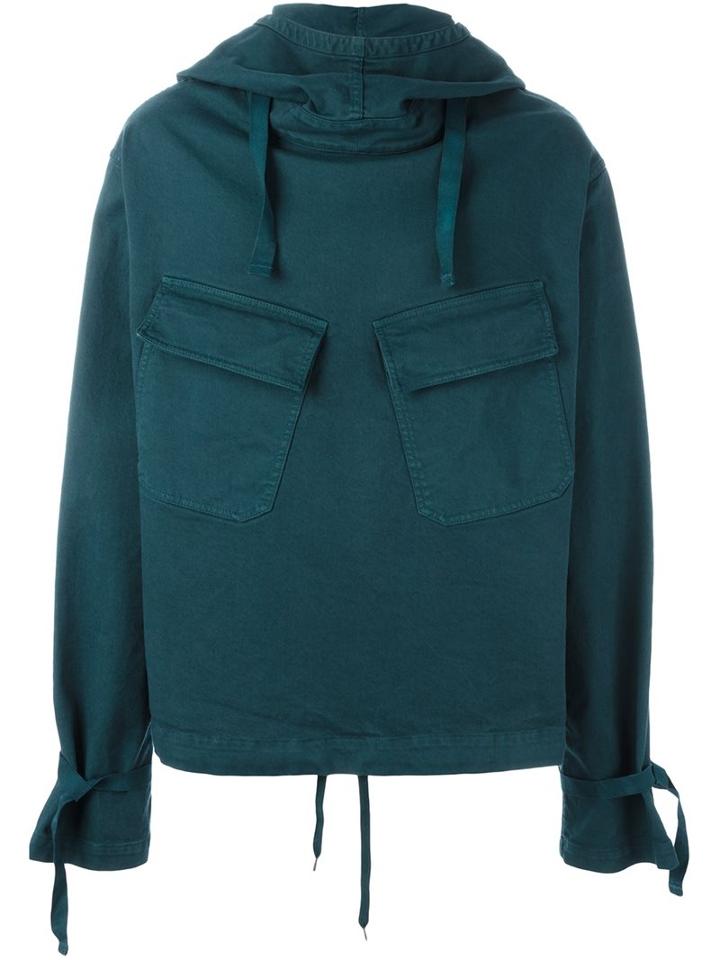 No21 Patched Pockets Oversized Sweater, Men's, Size: 48, Blue, Cotton/spandex/elastane