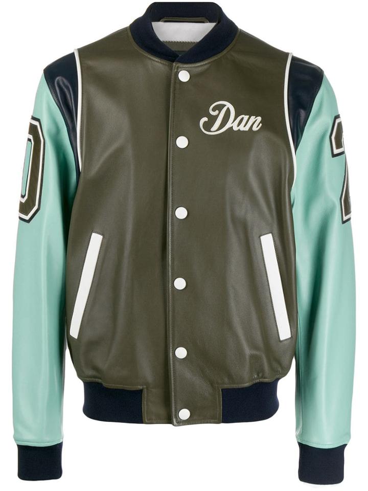 Dsquared2 Dan Colour Block Varsity Jacket - Green