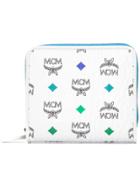 Mcm Logo Print Wallet - White