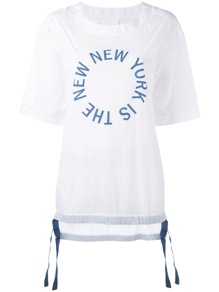 Dkny The New New York Shirt With Drawcords - White