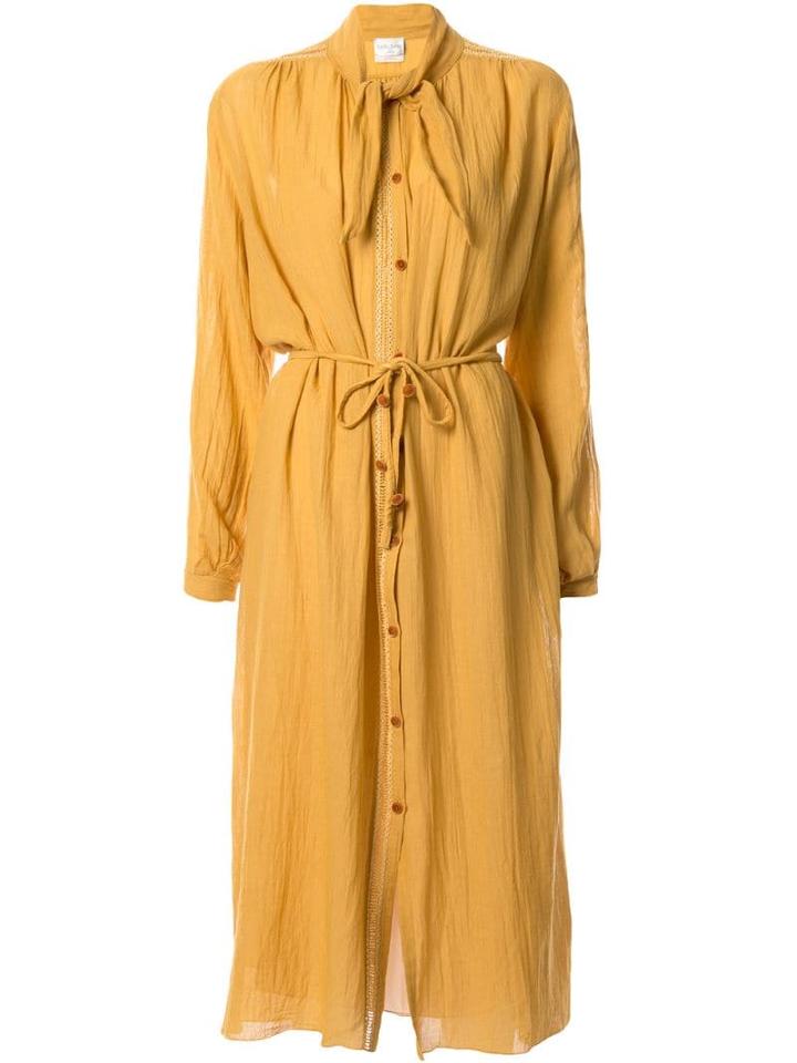 Forte Forte Gauze And Crochet Dress - Yellow