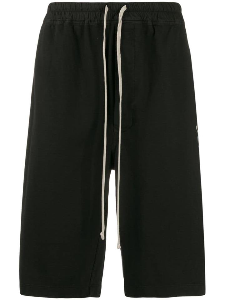 Rick Owens Drkshdw Drawstring Logo Print Shorts - Black