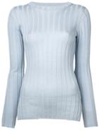 Cityshop Ribbed Jumper, Women's, Blue, Wool/tencel