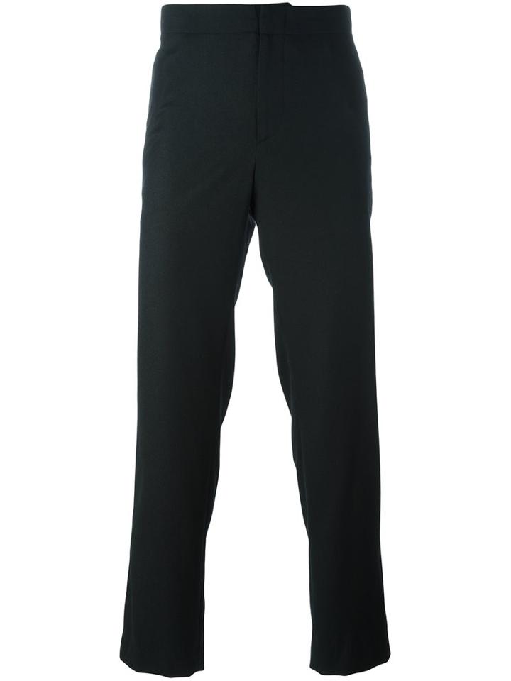 Wooyoungmi Loose-fit Tailored Trousers, Men's, Size: 52, Black, Polyurethane/wool