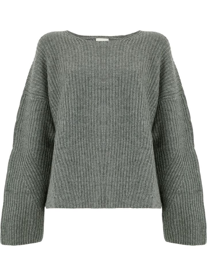 Le Kasha Ribbed Knit Sweater - Grey