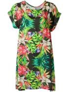 Blue Man Floral Print Beach Dress, Women's, Size: Medium, Lyocell