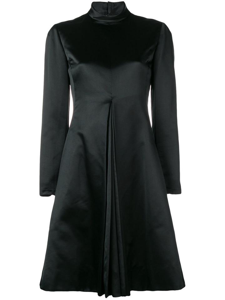 William Vintage Pleated Front Dress - Black