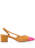 Paris Texas Fuchsia Tipped Pumps - Brown