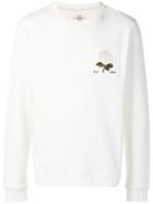 Kent & Curwen Embroidered Rose Sweatshirt - White