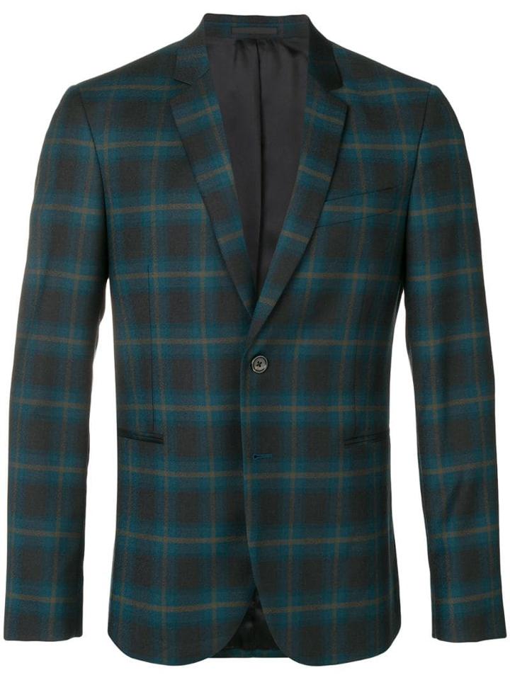 Ps Paul Smith Plaid Print Blazer - Green
