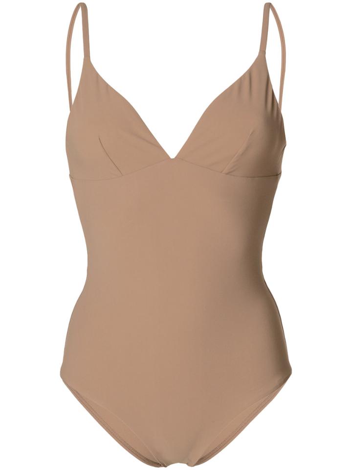 Tory Burch Marina One-piece Swimsuit - Nude & Neutrals