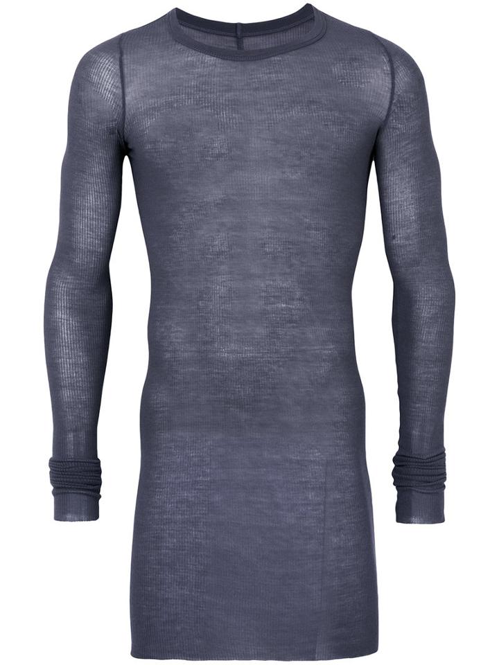 Rick Owens - Long Length T-shirt - Men - Silk/viscose - M, Pink/purple, Silk/viscose