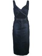 Cushnie Pinafore Denim Dress - Blue