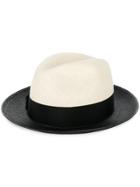 Borsalino Two Tone Sun Hat - Black
