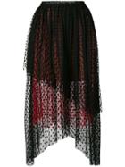 Christopher Kane Dot Tulle Gathered Skirt - Black