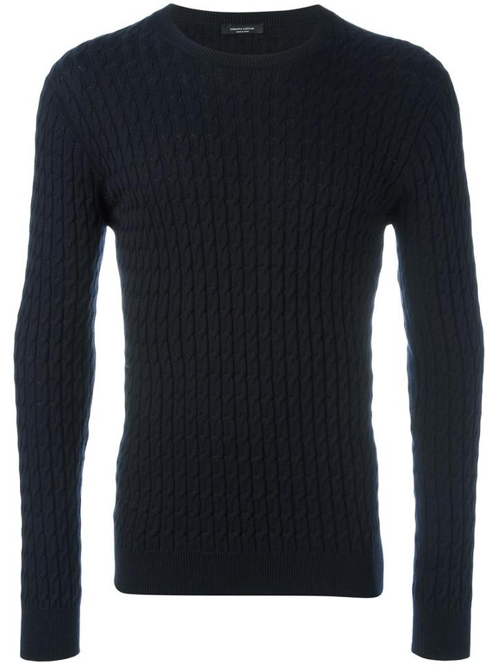 Roberto Collina Braided Detail Jumper, Men's, Size: 50, Cotton