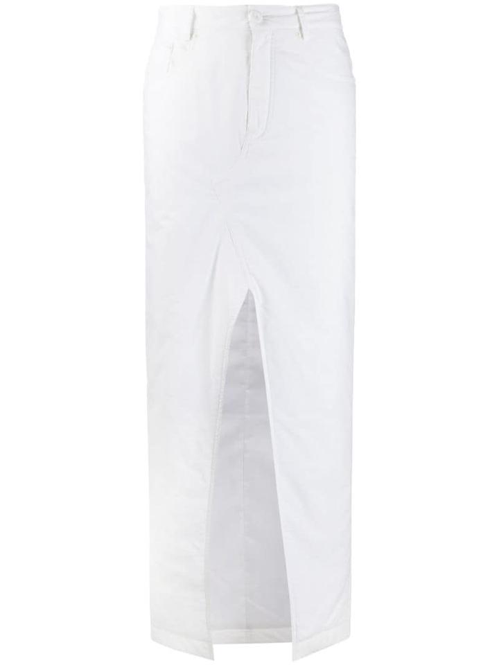 Mm6 Maison Margiela Split Front Skirt - White