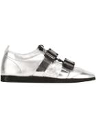 J.w. Anderson Multi Buckle Sneakers, Women's, Size: 42, Grey, Calf Leather/patent Leather/leather/rubber