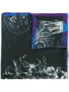 Etro Paisley Print Scarf, Men's, Black, Modal/cashmere