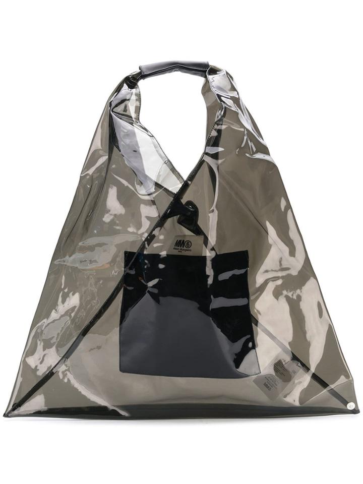 Mm6 Maison Margiela Japanese Transparent Tote - Black