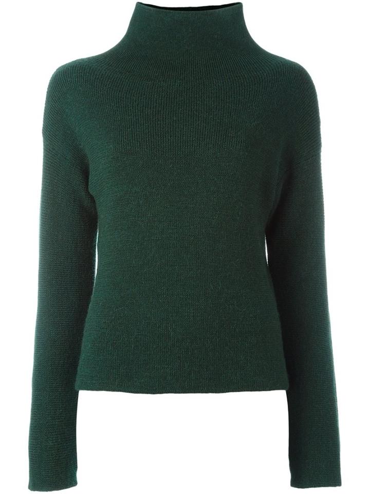 Cédric Charlier Turtleneck Sweater, Women's, Size: 38, Green, Wool/alpaca