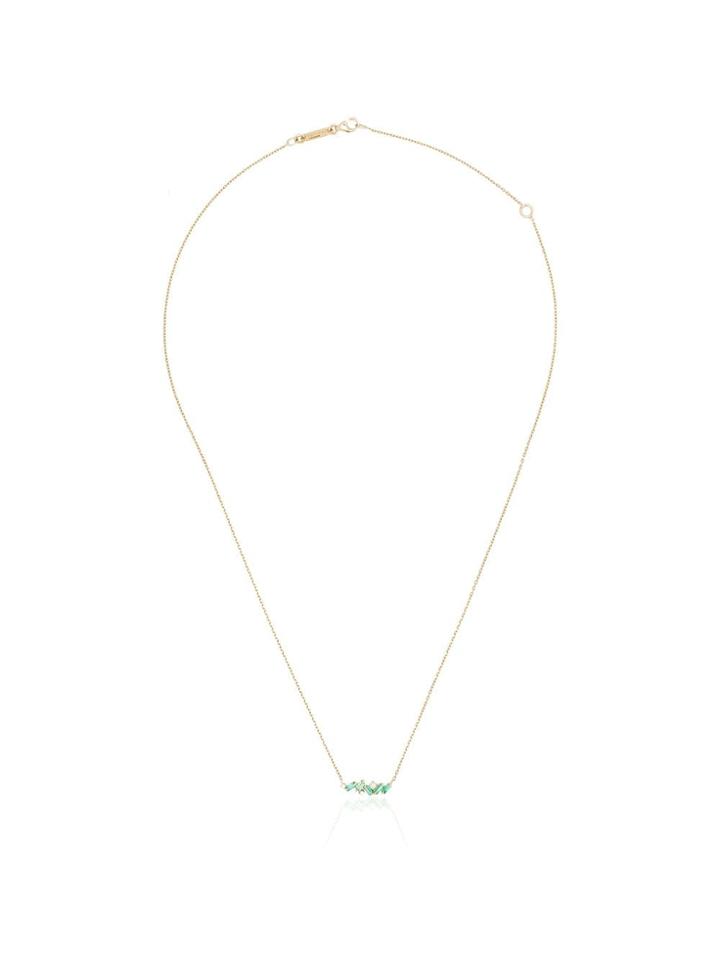 Suzanne Kalan Fireworks Small Sparkler Emerald Necklace - Gold