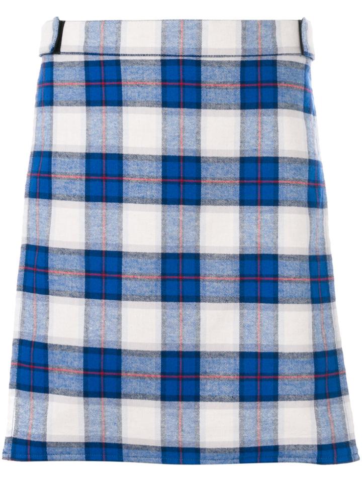 Givenchy Plaid Wrap-over Shorts - Blue