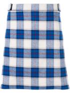 Givenchy Plaid Wrap-over Shorts - Blue